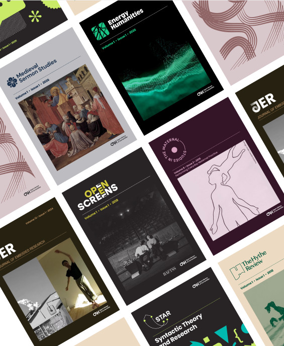 A collection of academic journal covers from OJC publishers
